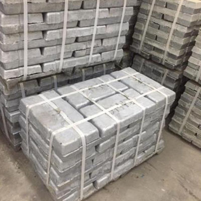 Καθαρή επιφάνεια 99,995% 420 X 205 X 55mm πλινθωμάτων ψευδάργυρου JIS AISI